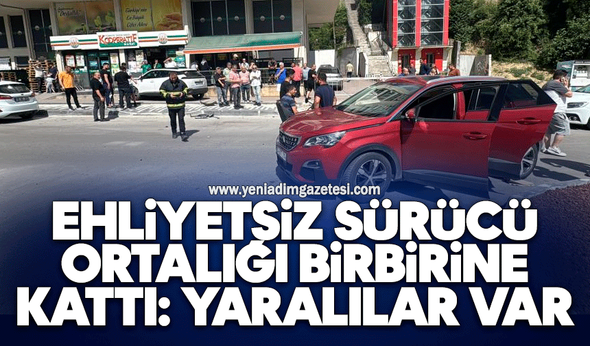 Ehliyetsiz sürücü ortalığı birbirine kattı: Yaralılar var