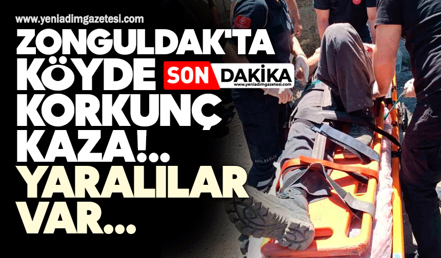 Zonguldak'ta köyde korkunç kaza: Yaralılar var...