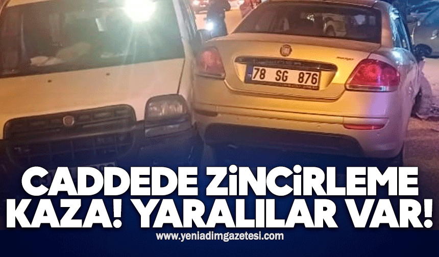 Caddede zincirleme kaza! Yaralılar var!
