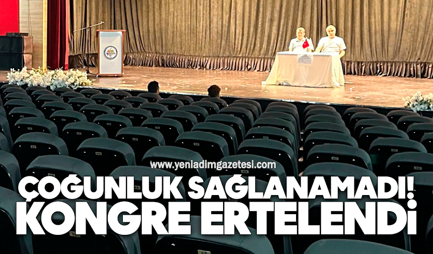 Çoğunluk sağlanamadı! Kongre ertelendi