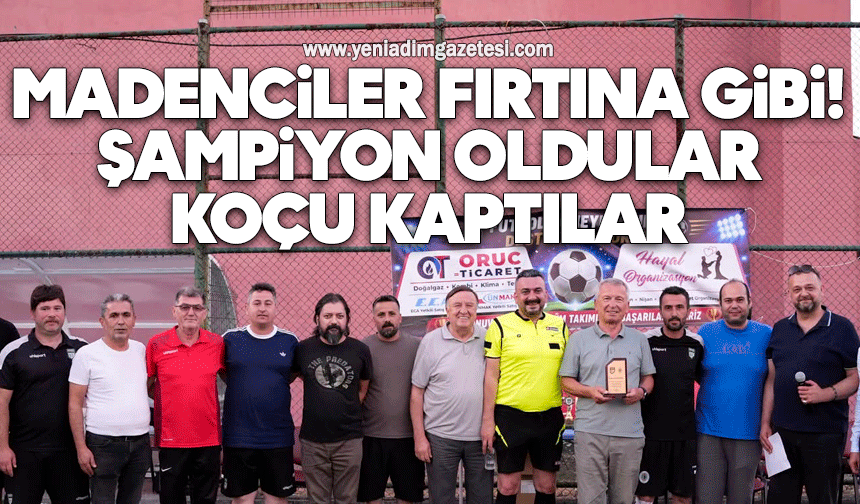 Madenciler fırtına gibi: Şampiyon oldular koçu kaptılar
