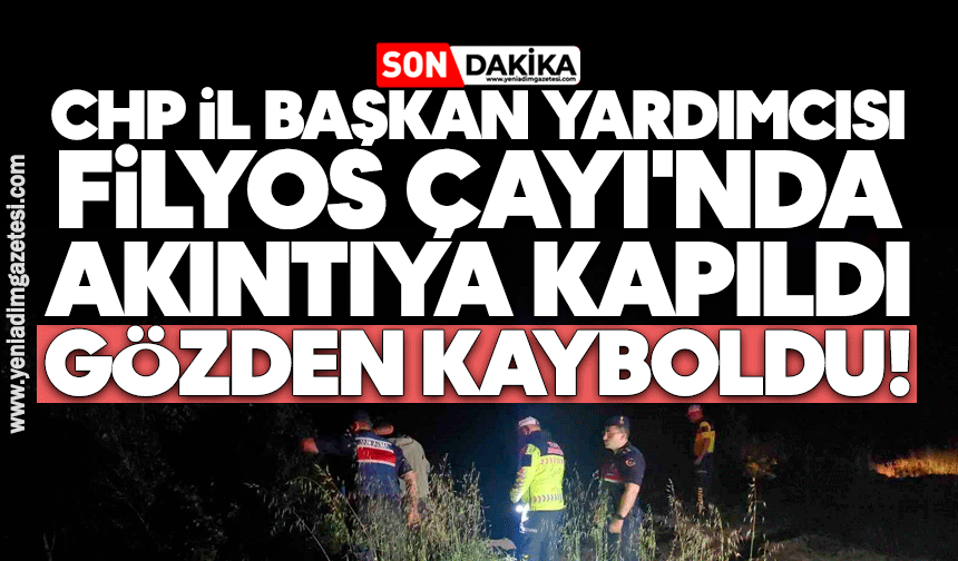 CHP İl Başkan Yardımcısı Filyos Çayı'nda akıntıya kapıldı: E