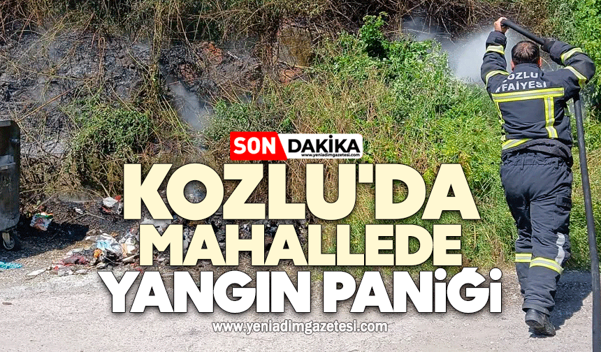Kozlu'da mahallede yangın paniği