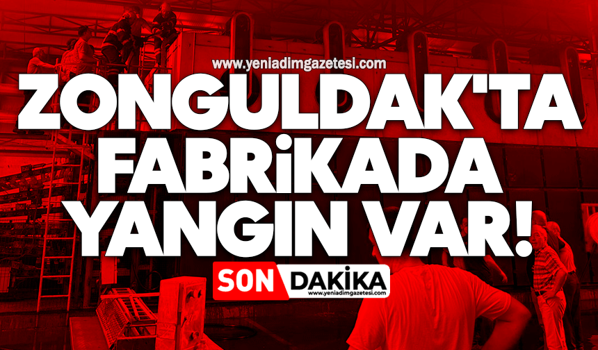 Zonguldak'ta fabrikada yangın var!