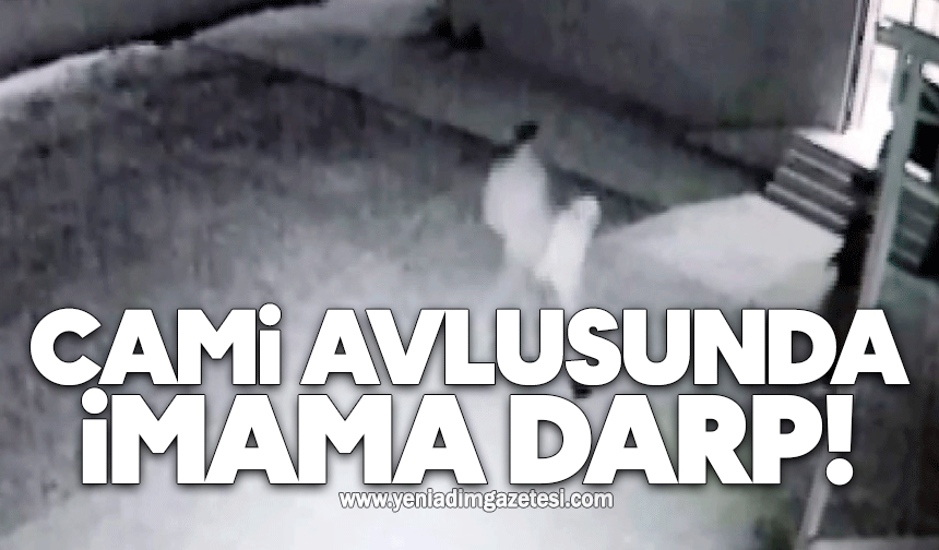 Cami avlusunda imama darp!