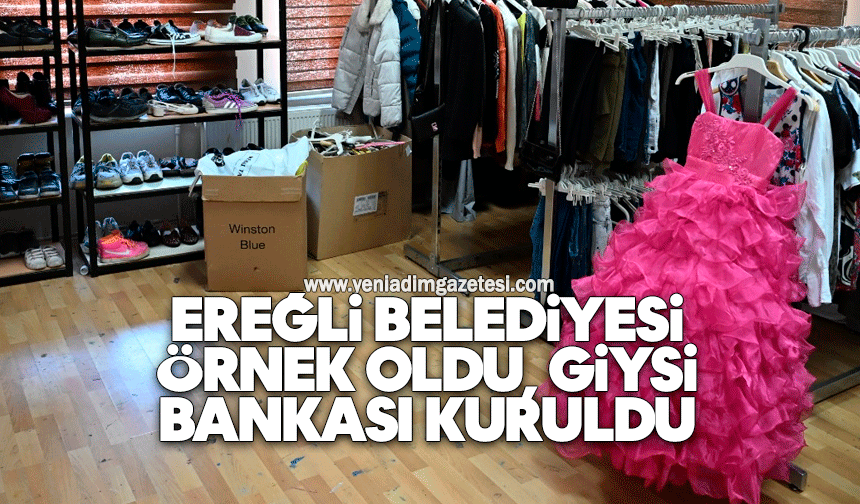 Ereğli Belediyesi örnek oldu, giysi bankası kuruldu
