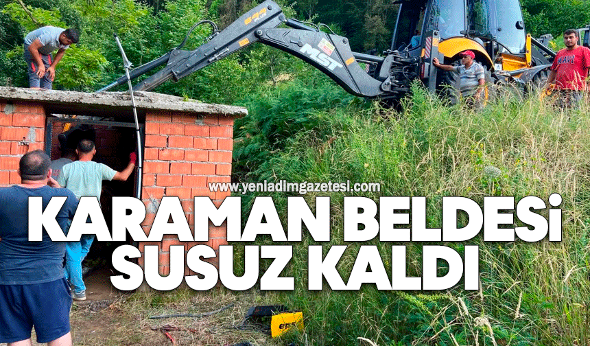 Karaman beldesi susuz kaldı