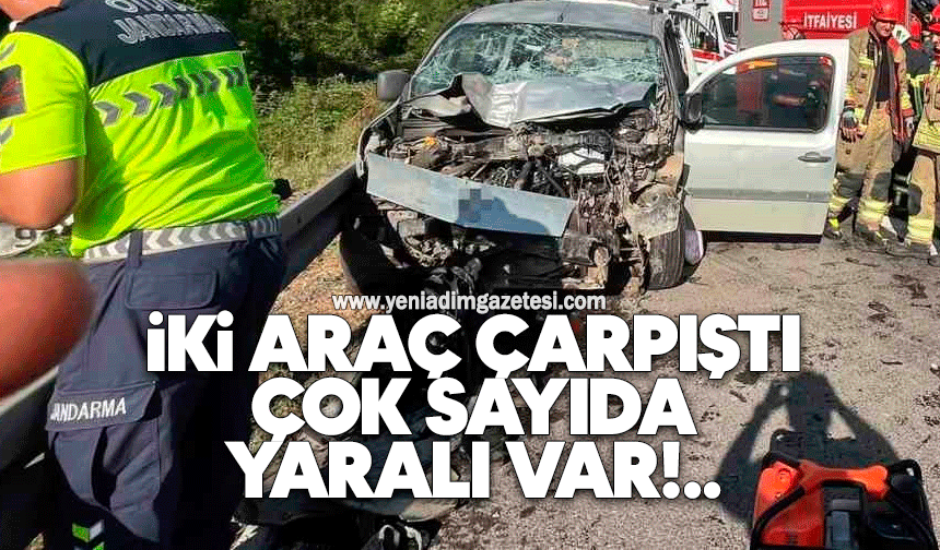 İki araç çarpıştı: 4 yaralı
