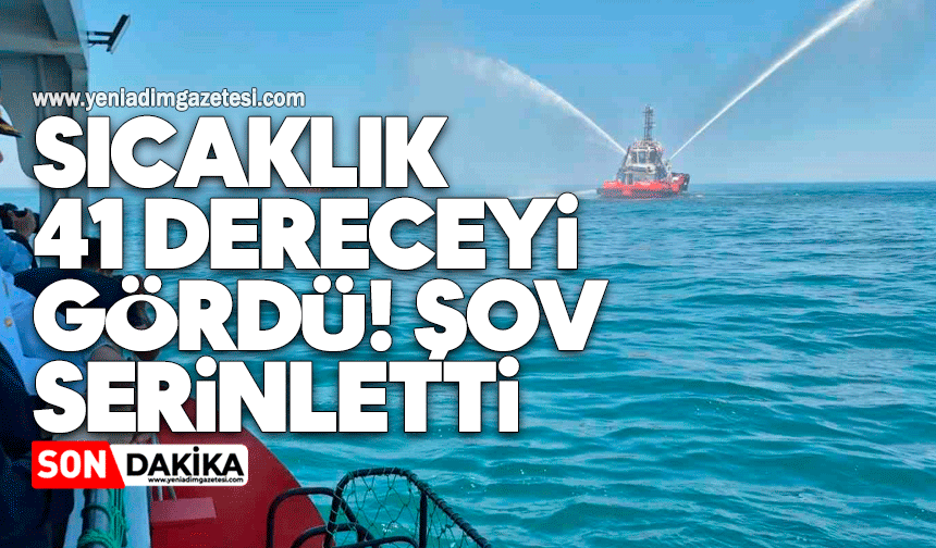 Sıcaklık 41 dereceyi gördü! Şov serinletti