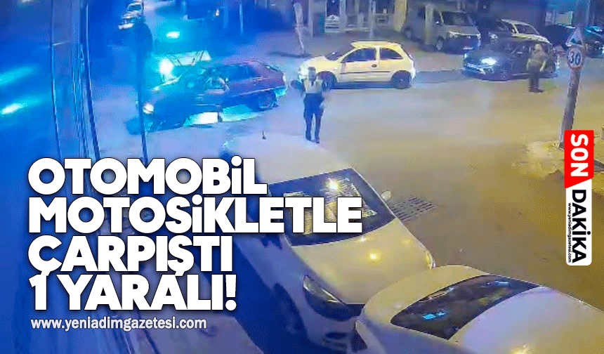 Otomobil motosikletle çarpıştı: 1 yaralı