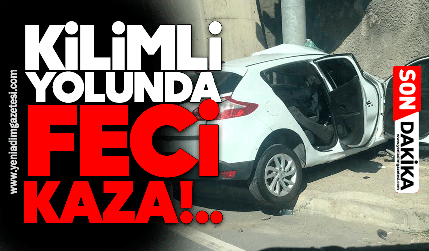 Kilimli yolunda feci kaza