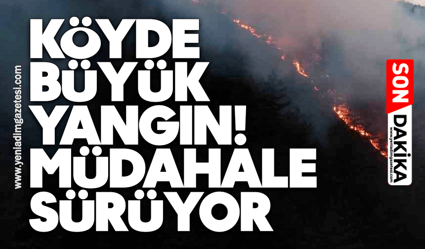 Köyde büyük yangın! Müdahale sürüyor