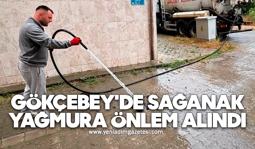 Gökçebey'de sağanak yağmura önlem alındı