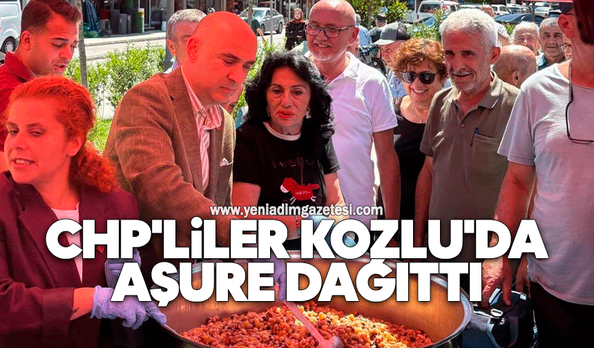 CHP'liler Kozlu'da aşure dağıttı