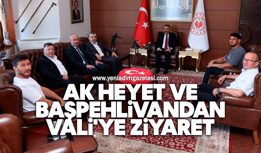 AK Heyet ve Başpehlivandan Vali'ye ziyaret