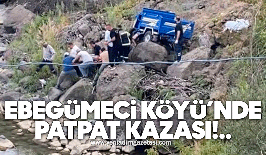 Ebegümeci Köyü’nde patpat uçuruma yuvarlandı
