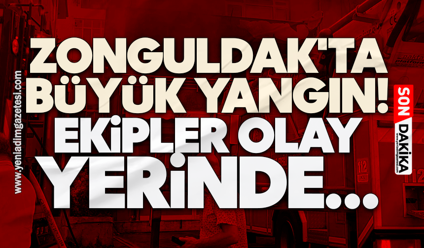 Zonguldak'ta büyük yangın! Ekipler olay yerinde...