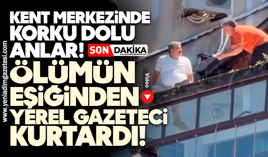 Kent merkezinde korku dolu anlar! Ölümün eşiğinden yerel gazeteci kurtardı