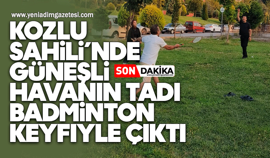 Kozlu Sahili’nde Güneşli Havanın Tadı Badminton Keyfiyle Çıktı