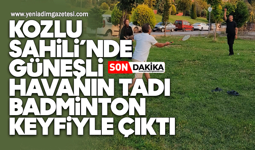 Kozlu Sahili’nde Güneşli Havanın Tadı Badminton Keyfiyle Çıktı