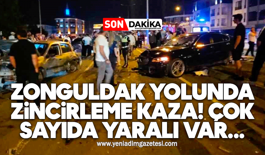 Zonguldak yolunda zincirleme kaza! Çok sayıda yaralı var...