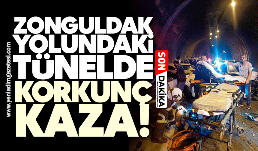 Zonguldak yolundaki tünelde feci kaza
