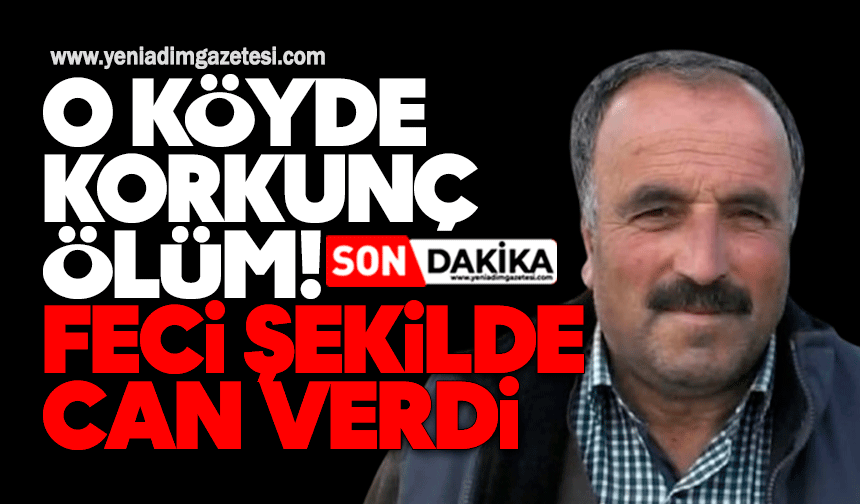 Köyde korkunç ölüm! Feci şekilde can verdi