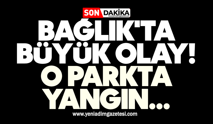 Bağlık'ta büyük olay! Parkta yangın