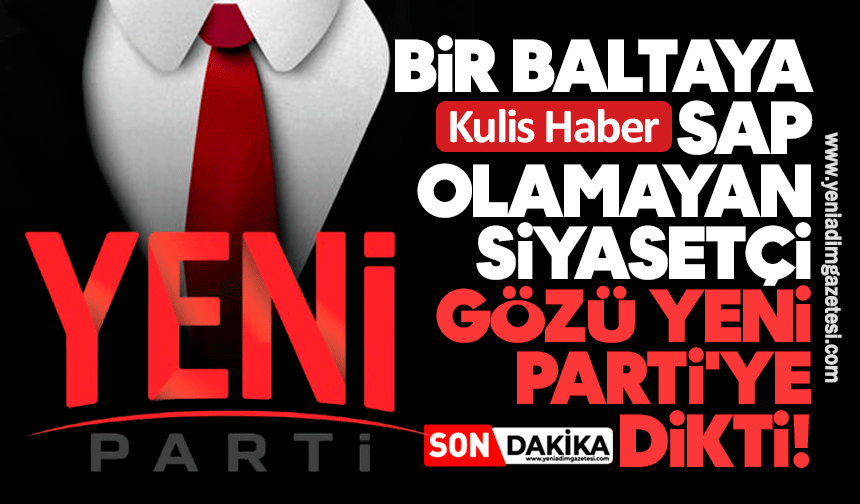Bir baltaya sap olamayan siyasetçi gözü Yeni Parti'ye dikti!