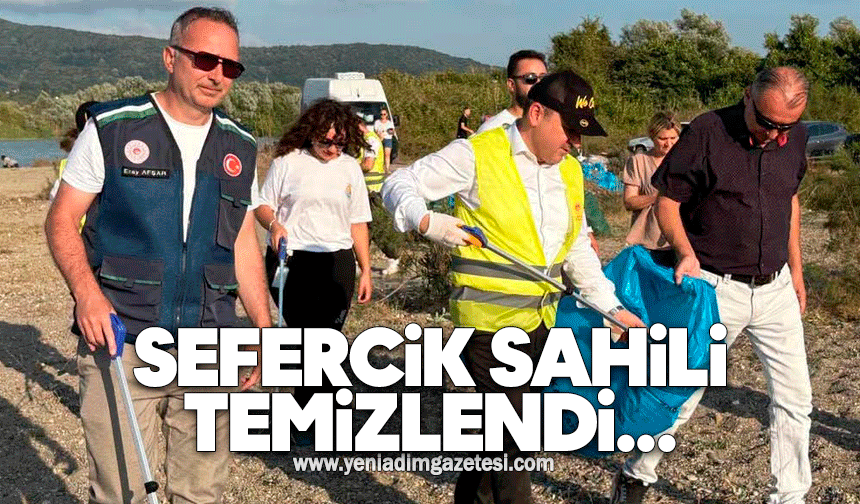 Sefercik sahili temizlendi