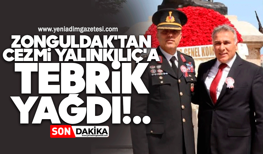 Zonguldak'tan Cezmi Yalınkılıç'a tebrik yağdı
