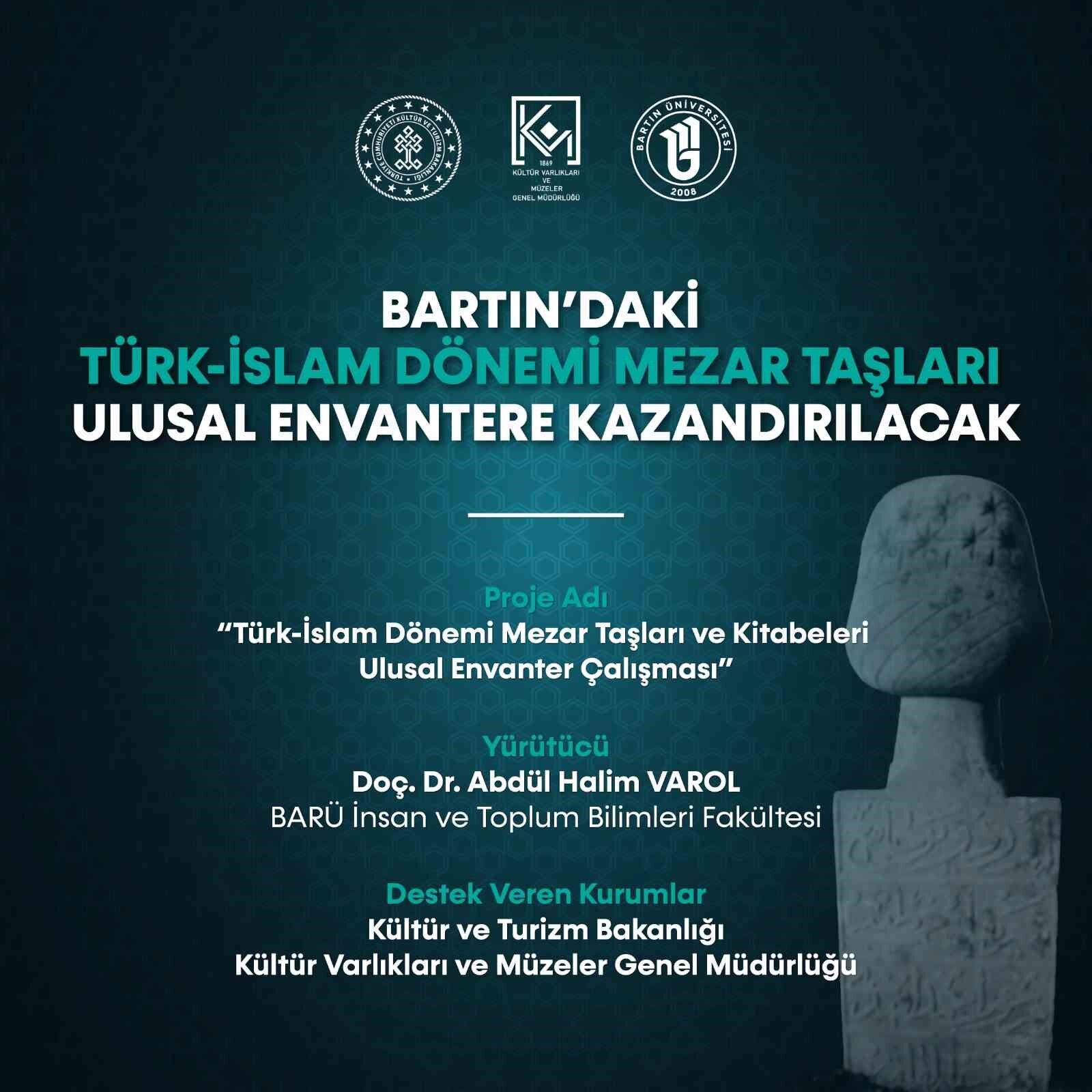 Bartın'daki Türk-İslam Dönemi mezar taşları ulusal envantere kazandırılacak