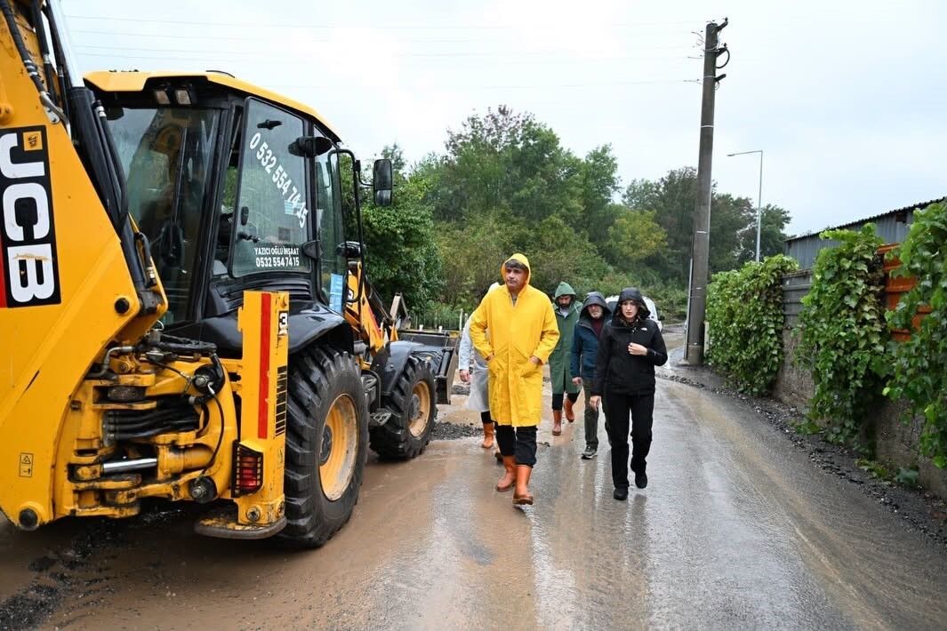Başkan Kocaman'dan yağıştan etkilenen bölgelerde inceleme