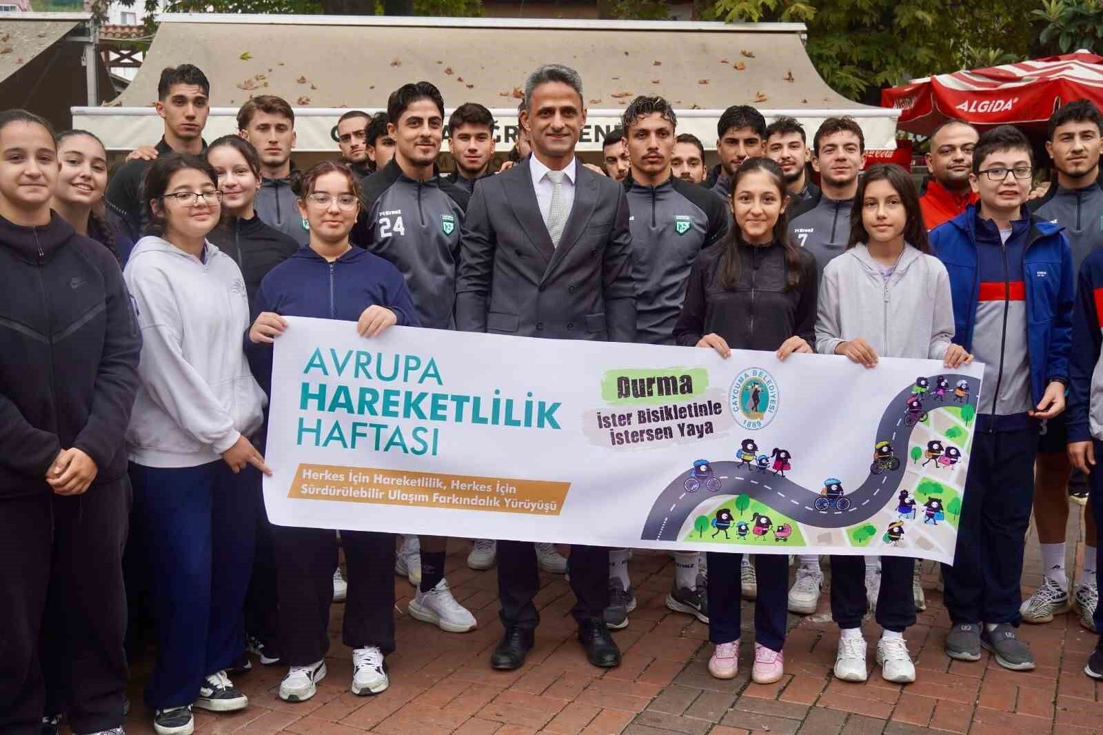 Çaycuma'da Avrupa Hareketlilik Haftası'na özel yürüyüş ve bisiklet etkinliği