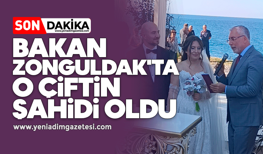 Bakan, Zonguldak'ta o çiftin şahidi oldu