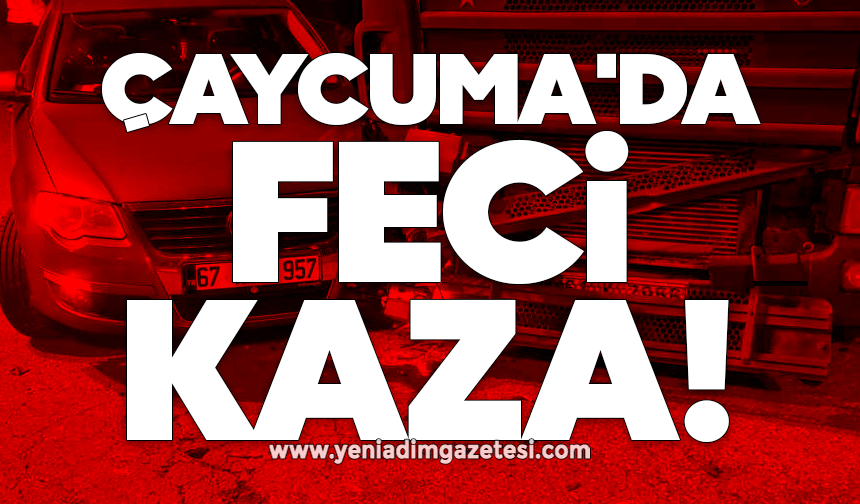 Çaycuma'da feci kaza!