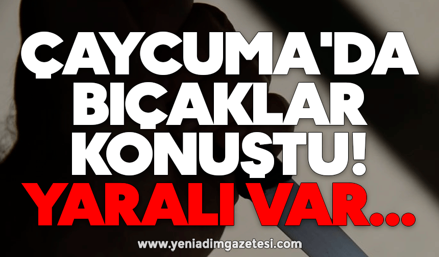 Çaycuma'da bıçaklar konuştu! Yaralı var...