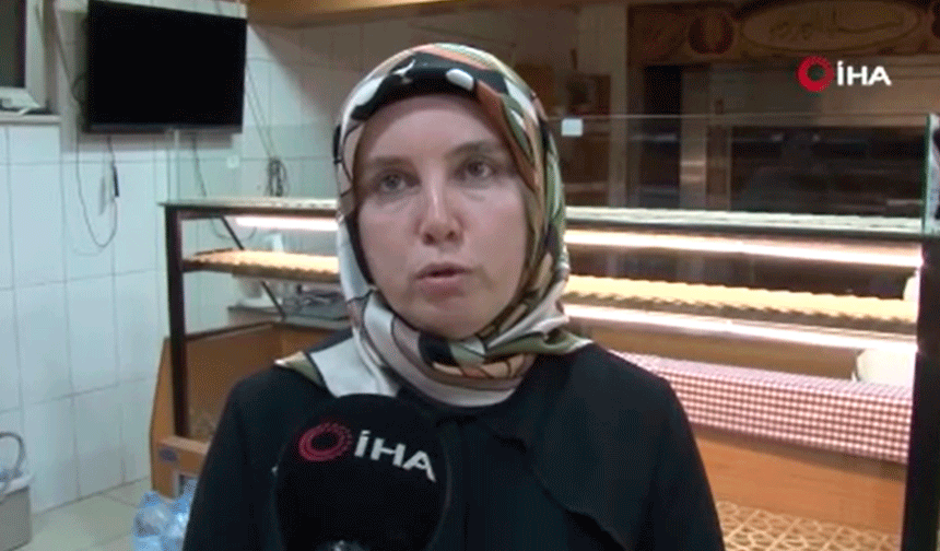 Kadın fırıncı, çocuklarının gözü önünde darbedildi