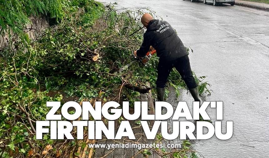 Zonguldak'ı fırtına vurdu