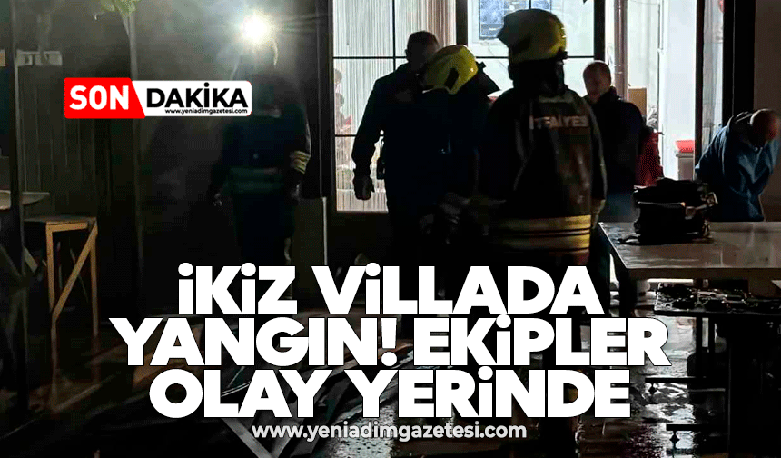 İkiz villada yangın! Ekipler olay yerinde