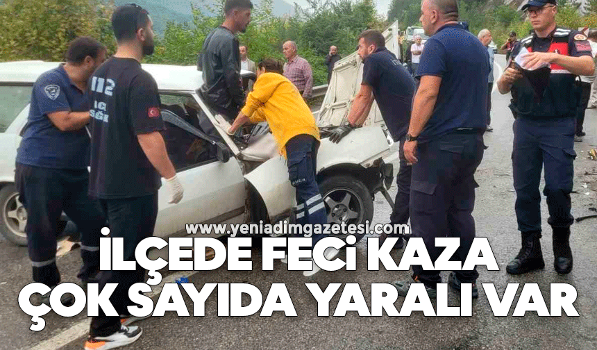 İlçede feci kaza: Çok sayıda yaralı var