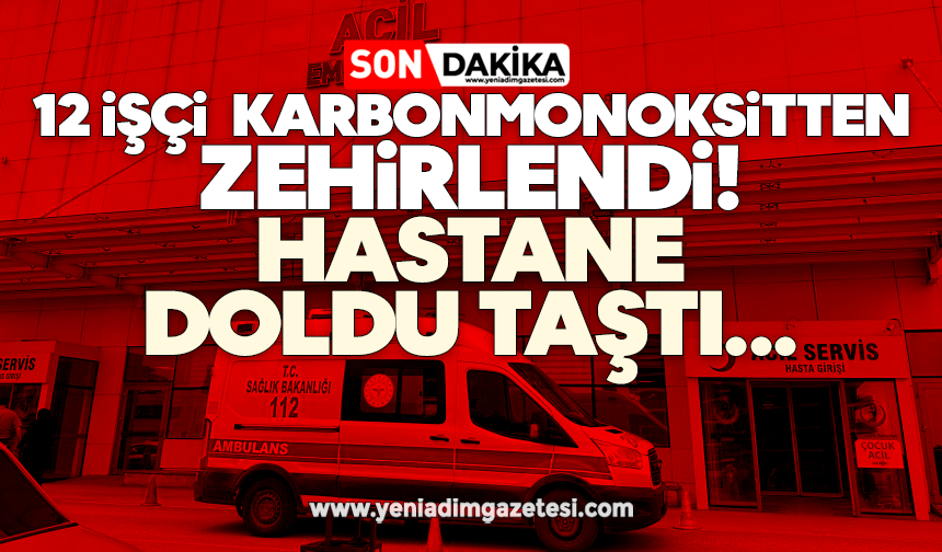 12 işçi karbonmonoksitten zehirlendi! Hastane doldu taştı...