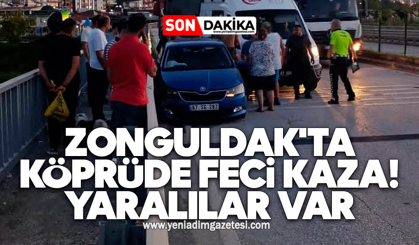 Zonguldak'ta köprüde feci kaza: Yaralılar var