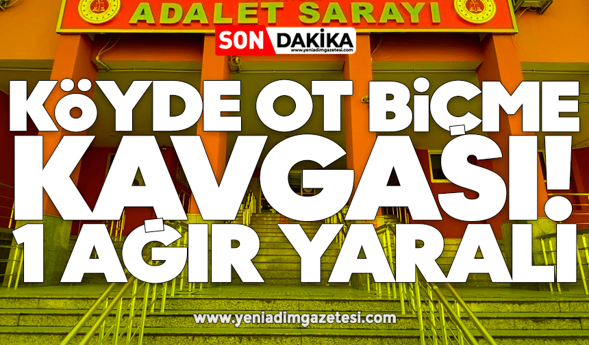 Köyde ot biçme kavgası: 1 ağır yaralı