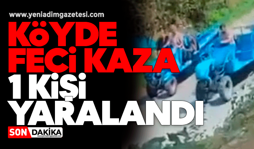 Köyde feci kaza: 1 kişi yaralandı