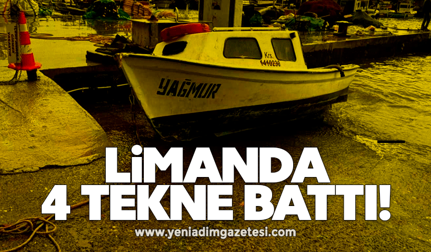 Limanda 4 tekne battı!