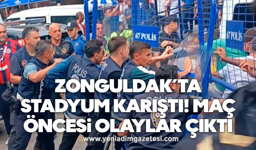 Stadyum karıştı! Maç öncesi olaylar çıktı