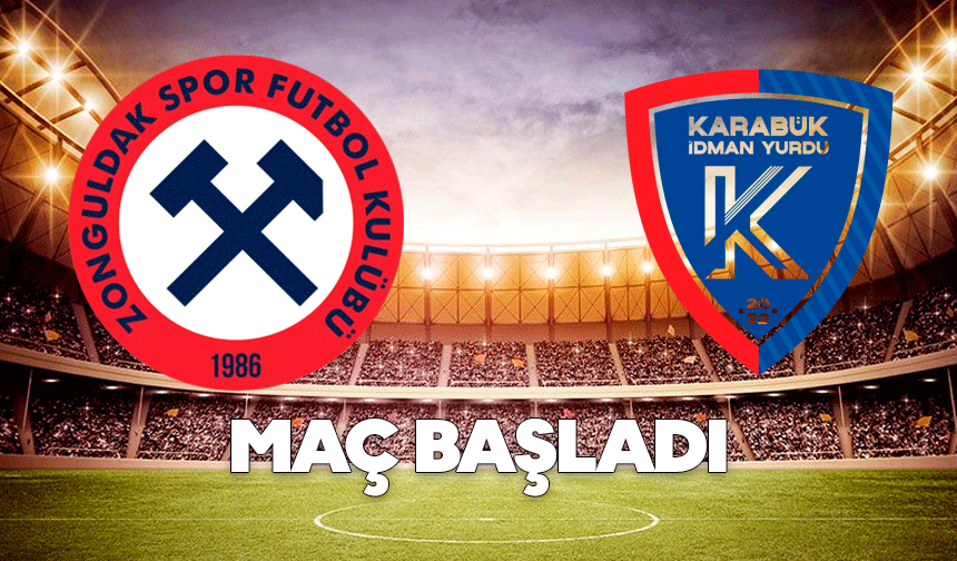 Zonguldakspor - Karabük İdmanyurdu maçı başladı