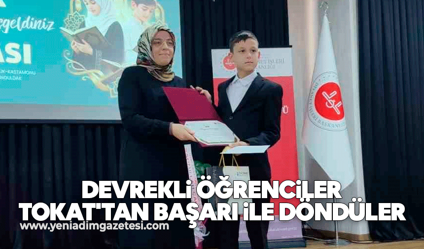 Devrekli öğrenciler Tokat'tan başarı ile döndüler