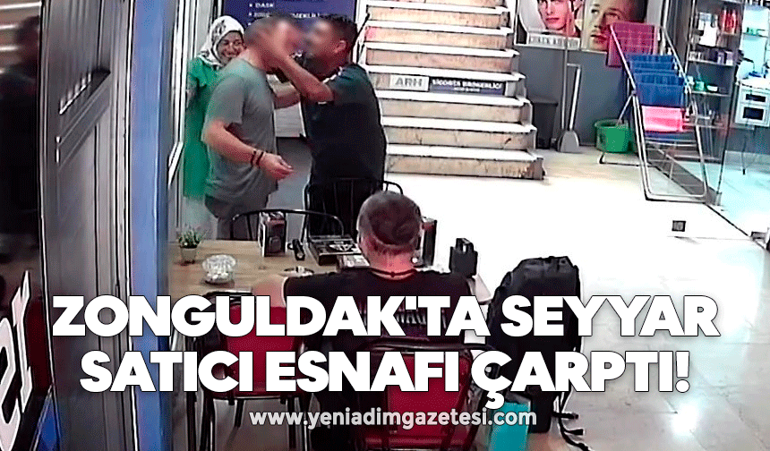 Zonguldak'ta seyyar satıcı esnafı çarptı!